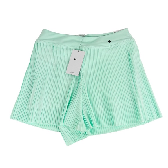 NIKE Women's Dri-FIT Ace Pleated Golf Shorts NWT Mint Foam Tennis Green Skort - Picture 10 of 15